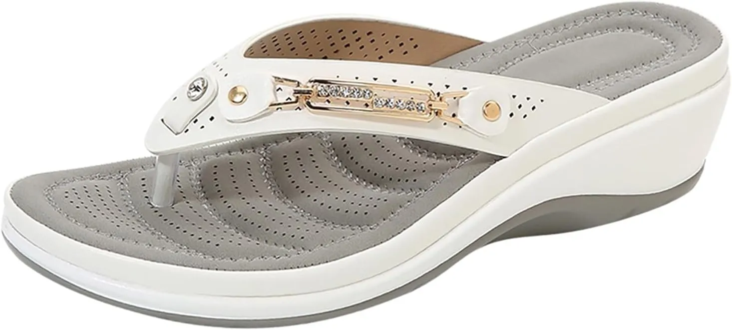 2024 Flip Flops For Women with Arch Support Comfortable Yoga Mat Orthopedic Sandals Lightweight Womens Flip-Flop