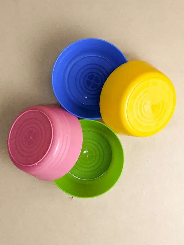 4 Pcs Colorful Small Plastic Bowl Set MB38