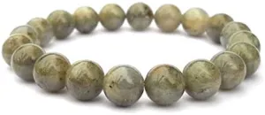 AAA   Rare Quality Labradorite Bracelet Mala Bracelet Tibetan Jewelry Buddhist Jewelry Energy Jewellery Beaded Gemstone bracelet Stretch bracelet Yoga Jewelry 10 mm Code- WAR10729