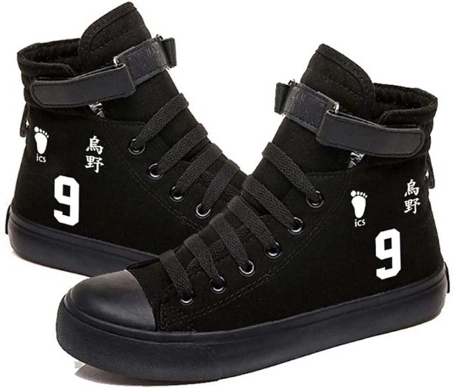 Anime Hinata Shoyo Shoes Kageyama Karasuno High School Volleyball Canvas Sneakers High Top Lace ups Shoes