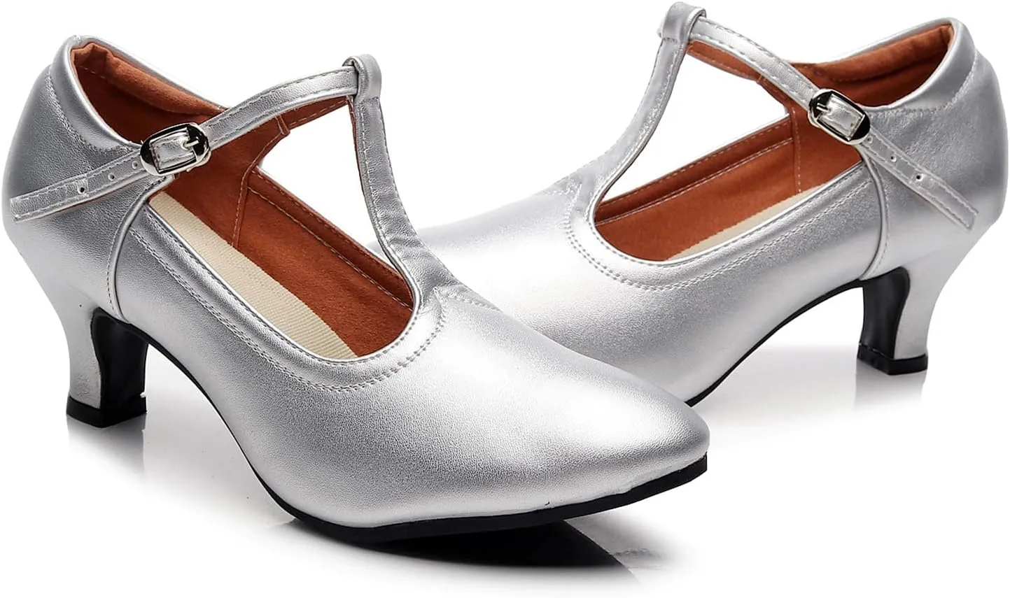 AOQUNFS Women Character Dance Shoes Ballroom Salsa Practice Performance Dancing Shoes,111