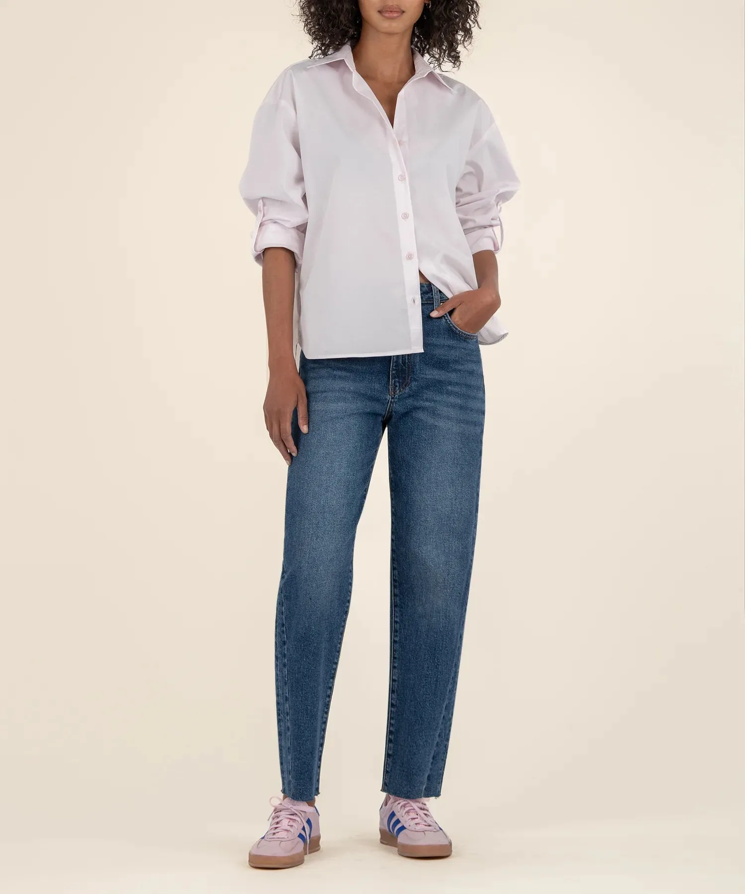 Ashley High Rise Slouchy Barrel Jeans with Side Insets by Kut from the Kloth