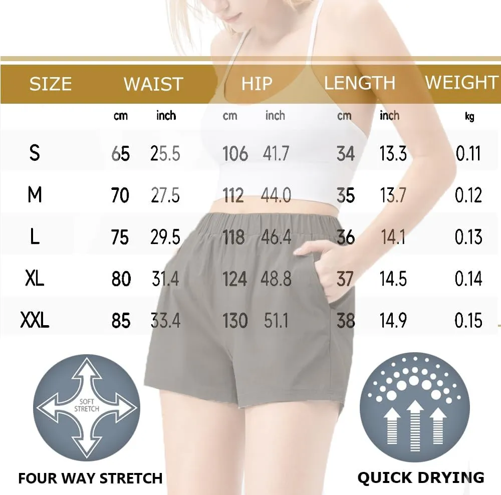 Athletic Shorts for Women High Waisted Workout Active Running Shorts Quick Dry Sports Yoga Gym Shorts