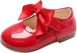 Baby Flower Girl Dress Shoes Patent Bow Mary Jane Ballet Flats Wedding Party School Shoes Toddler Church Shoes