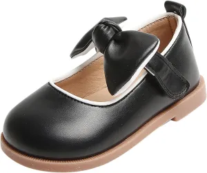 Baby Girl Mary Jane Dress Shoes with Bow Flower Girl Shoes Little Kid School Uniform Shoes for Wedding Party