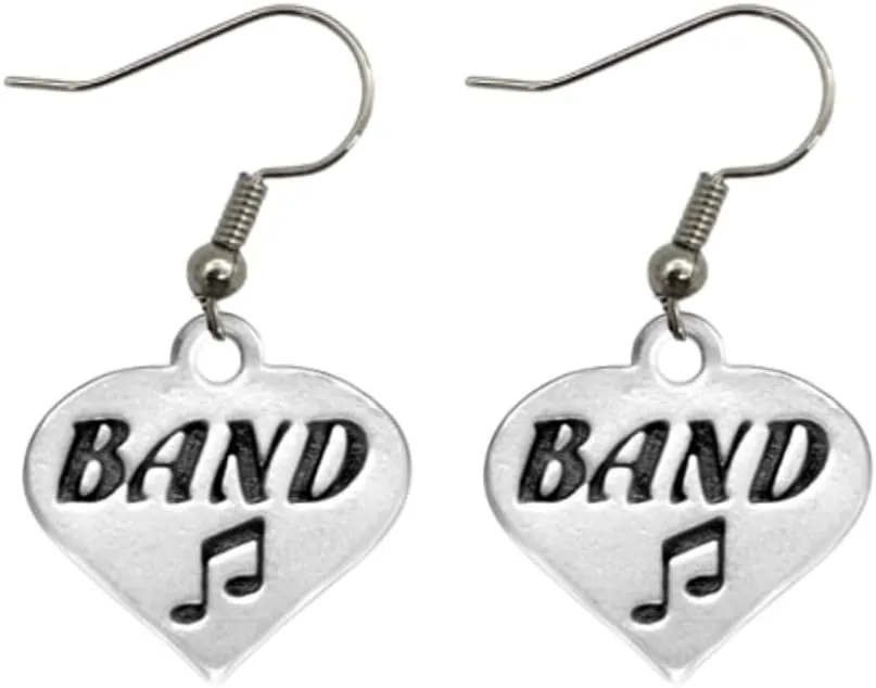Band Earrings, Music Charm Jewelry, Marching Band Gift, Band Jewelry for Women and Teens