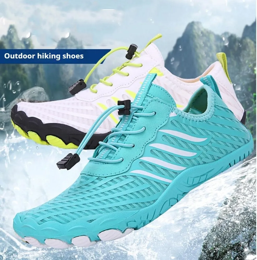 Barefoot Shoes Women & Men, Non-Slip Breathable Waterproof Wide Toe Running Walking Barefoot Shoes Unisex(A White,8men/10women)