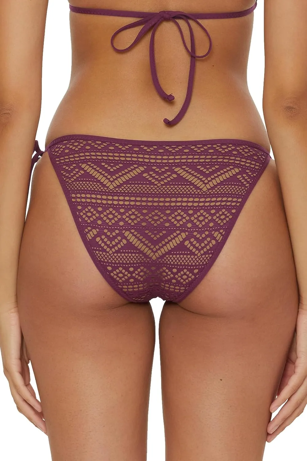 BECCA Women's Color Code Tie Side Bikini Bottom, Cheeky Coverage, Swimwear Separates