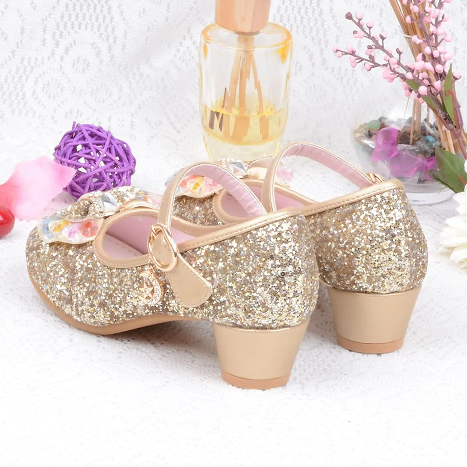 Black Shoes for Girls,Baby Kids Pearl Sandals Crystal Princess Shoes Bling Girls Infant Bowknot Baby Shoes Cute Shoes