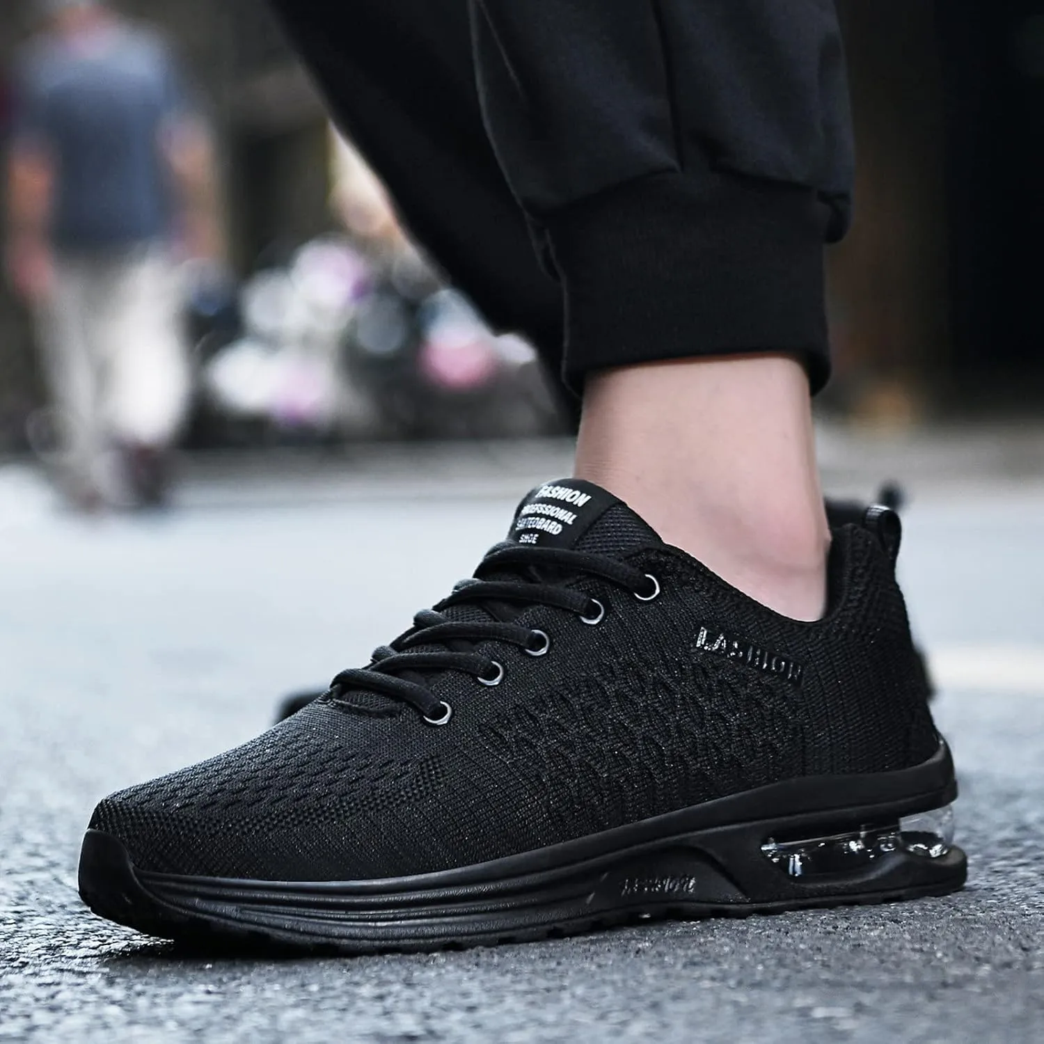 BORAMAX Mens Walking Shoes Running Sneakers Breathable Slip On Athletic Shoes for Workout Gym Jogging Training