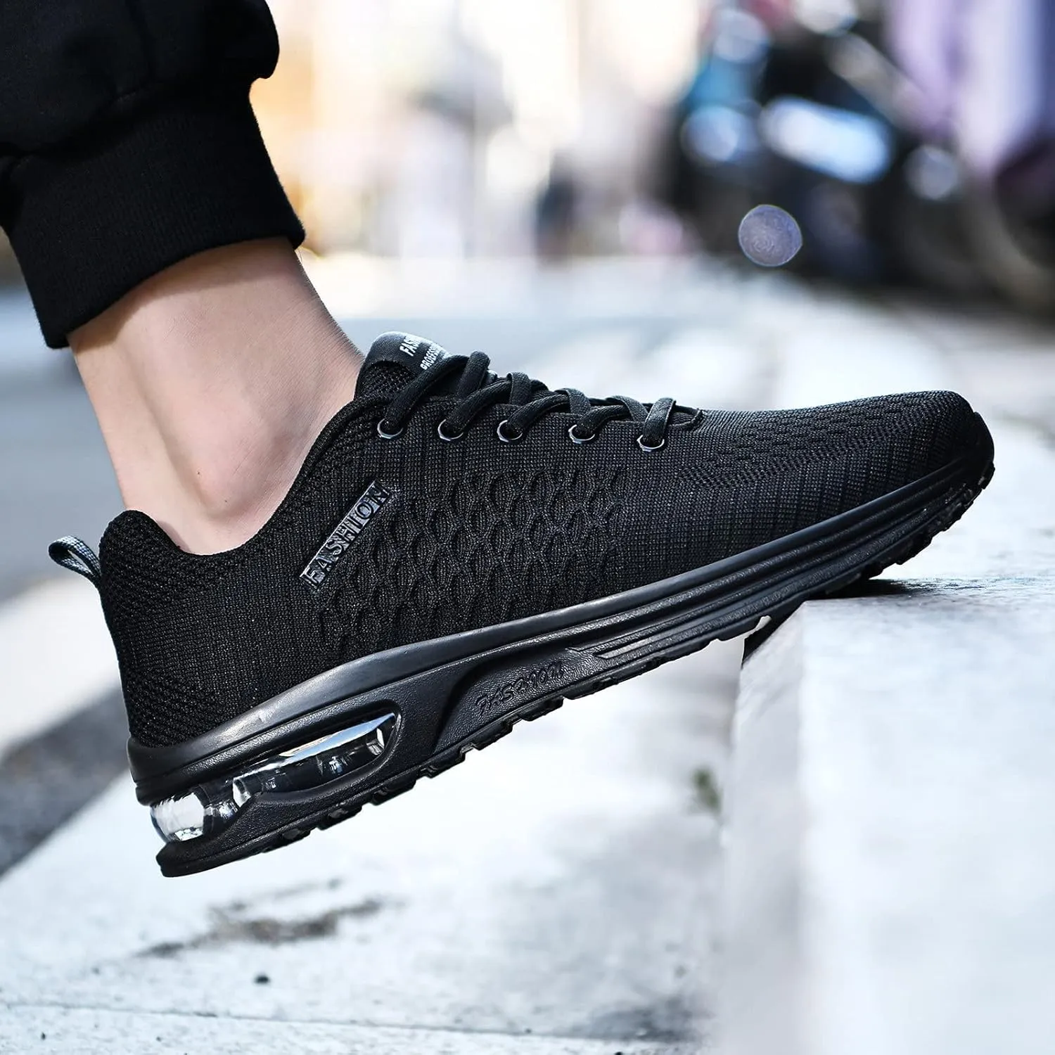 BORAMAX Mens Walking Shoes Running Sneakers Breathable Slip On Athletic Shoes for Workout Gym Jogging Training
