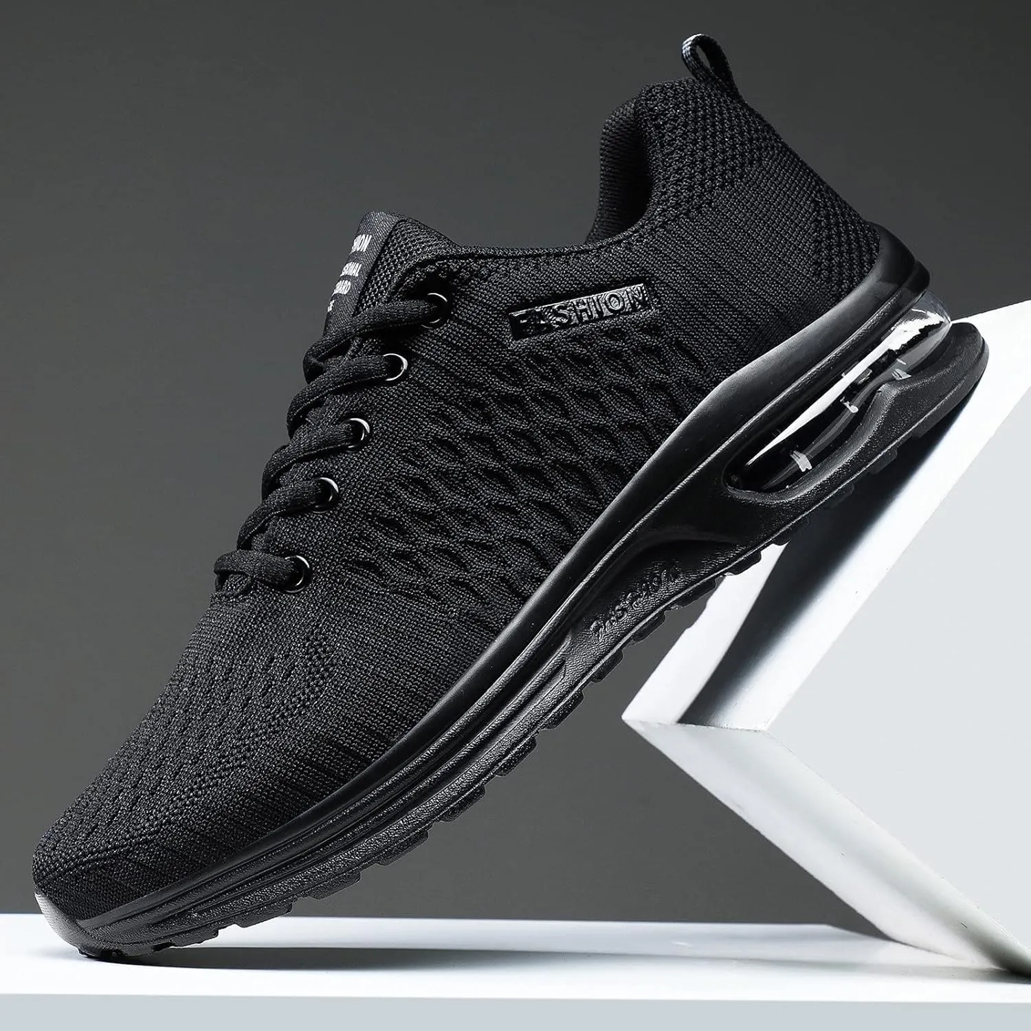 BORAMAX Mens Walking Shoes Running Sneakers Breathable Slip On Athletic Shoes for Workout Gym Jogging Training