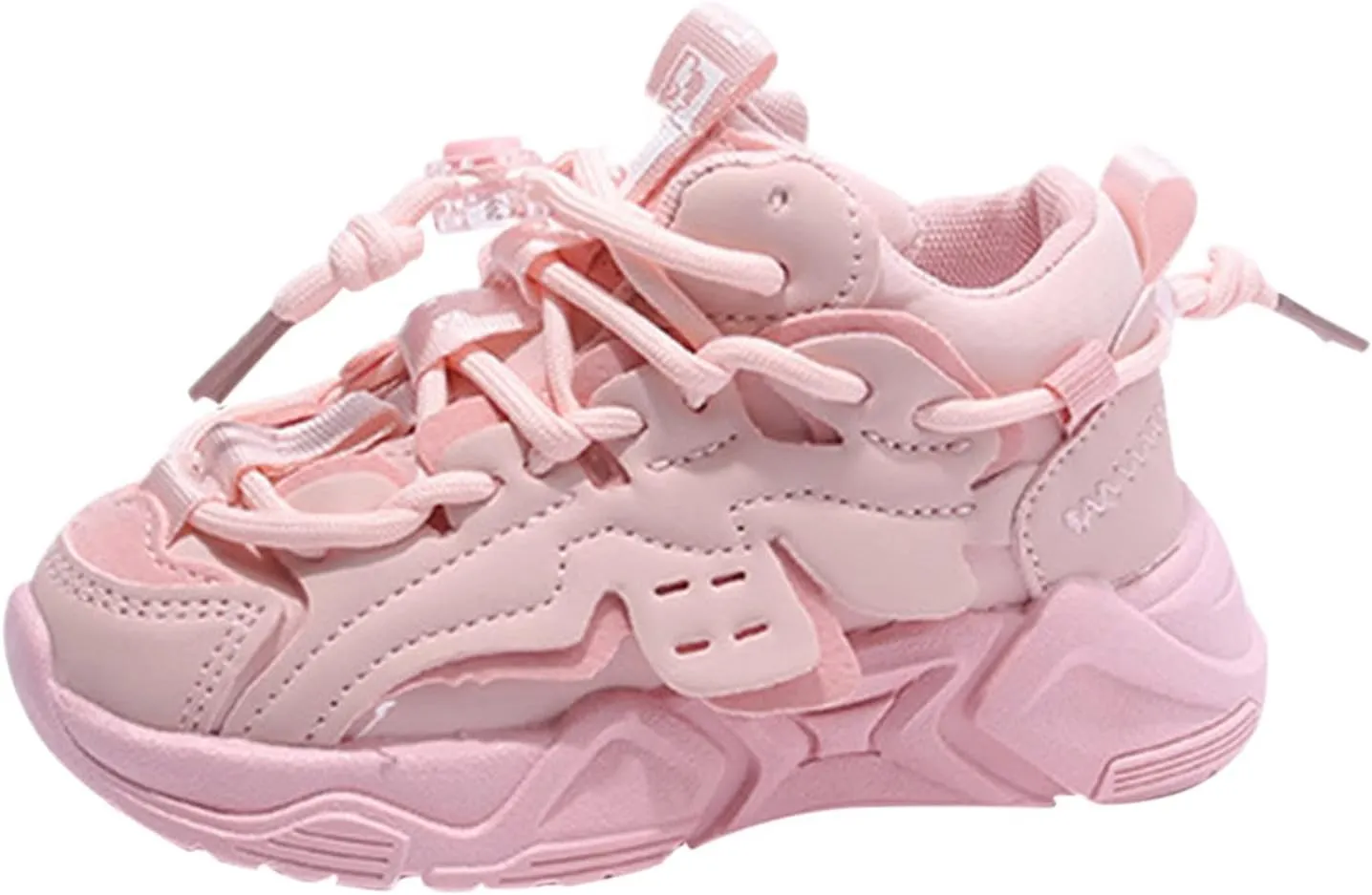 Boys Girls Solid Strap Tennis Shoes Thick Soles Non Slip Comfortable Breathable Running Athletic Sport Sneakers