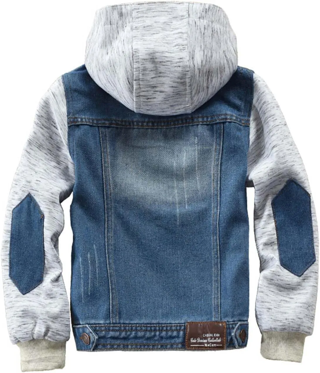 Boys Jean Jacket Kids Hooded Denim Jackets Zipper Outerwear Coat