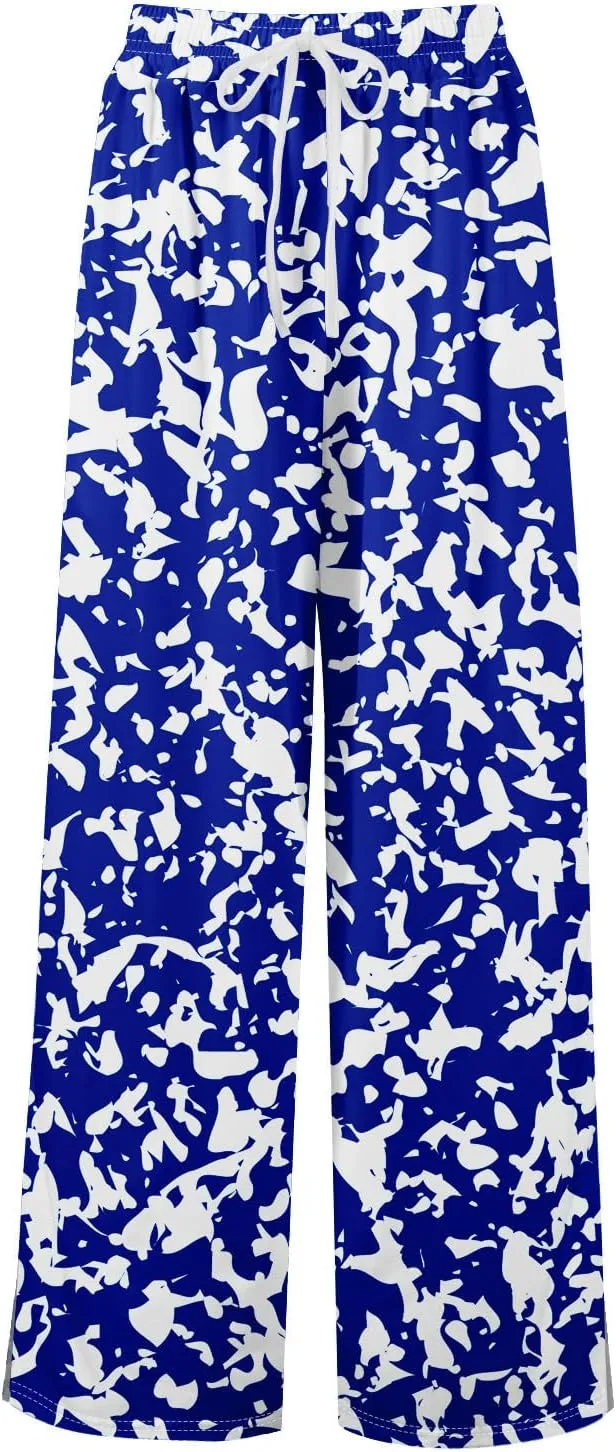 Business Casual Pants for Women Elastic Waist Dressy Baggy Trendy Casual Palazzo Relaxed Fit High Waist Trousers
