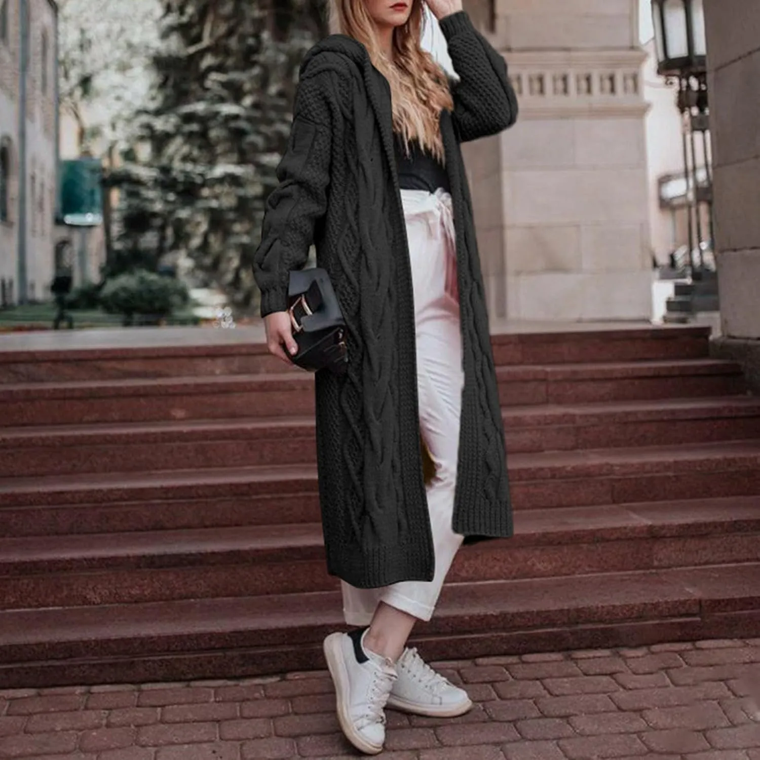 Cardigan Sweaters for Women Chunky Knit Cardigan Womens Cardigan Sweaters 2025 Long Sleeve Open Front Cardigan