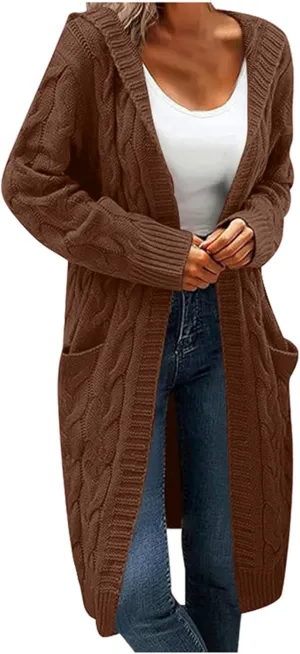 Cardigan Sweaters for Women Chunky Knit Cardigan Womens Cardigan Sweaters 2025 Long Sleeve Open Front Cardigan