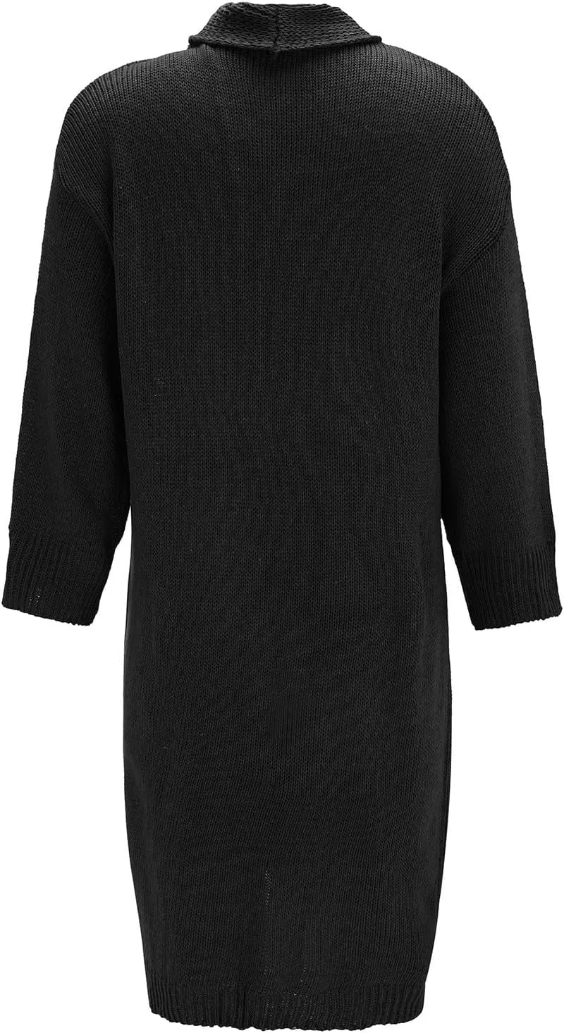 Cardigans for Women Casual Long Sleeve Button Sweater Cardigan Coat Loose Coarse Yarn Time Halloween Cardigan for