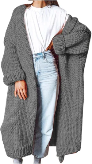 Cardigans for Women Casual Long Sleeve Button Sweater Cardigan Coat Loose Coarse Yarn Time Halloween Cardigan for
