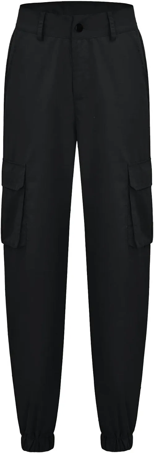 Cargo Joggers Women's Relaxed Fit Stretch Cargo Straight Pant Casual High Waist Military Outdoor Trousers Sweatpants