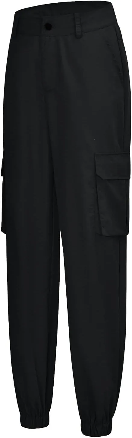 Cargo Joggers Women's Relaxed Fit Stretch Cargo Straight Pant Casual High Waist Military Outdoor Trousers Sweatpants