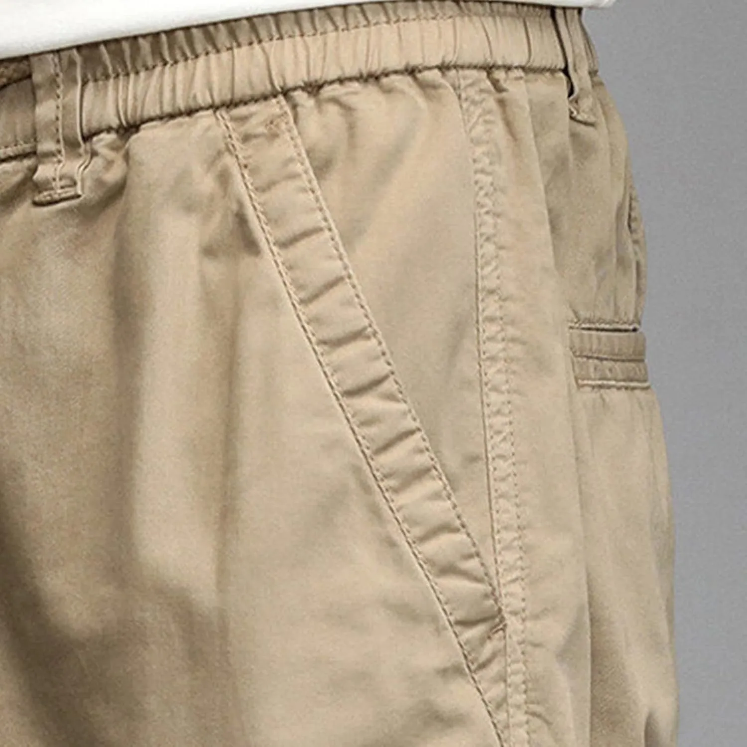 Cargo Pants for Men Big and Tall, Streetwear Khaki Baggy Pants with Zipper Pockets Men Outdoor Cargo Pant Relaxed Fit