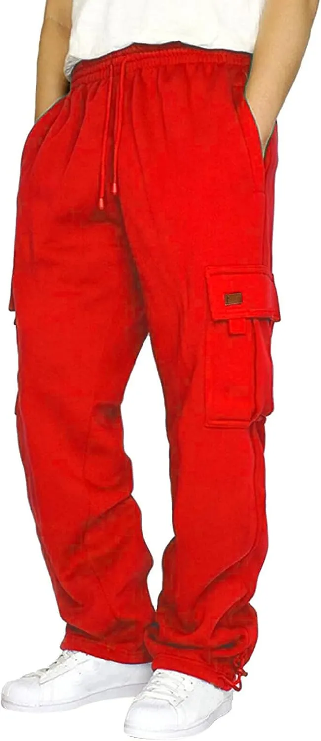 Cargo Pants for Men Relaxed Fit Pants Cargo Pants Fashion Baggy Pants Drawstring Trousers Baggy with Pockets