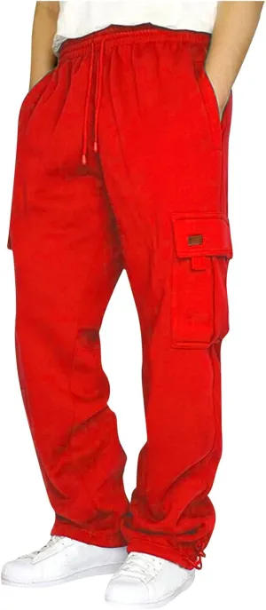 Cargo Pants for Men Relaxed Fit Pants Cargo Pants Fashion Baggy Pants Drawstring Trousers Baggy with Pockets
