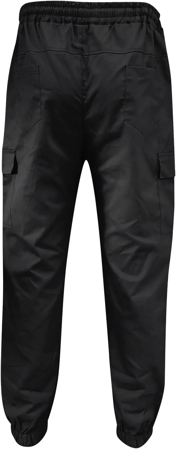 Cargo Trousers for Men Straight-Leg Trousers Mens Heavyweight Cargo Fleece Sweatpants Stretch Elastic Waist Jogger