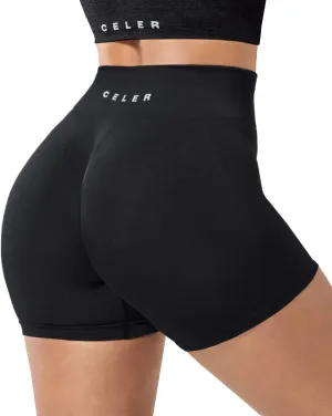 CELER Womens Workout Shorts Seamless Scrunch Butt Gym Shorts High Waisted Yoga Athletic Booty Shorts