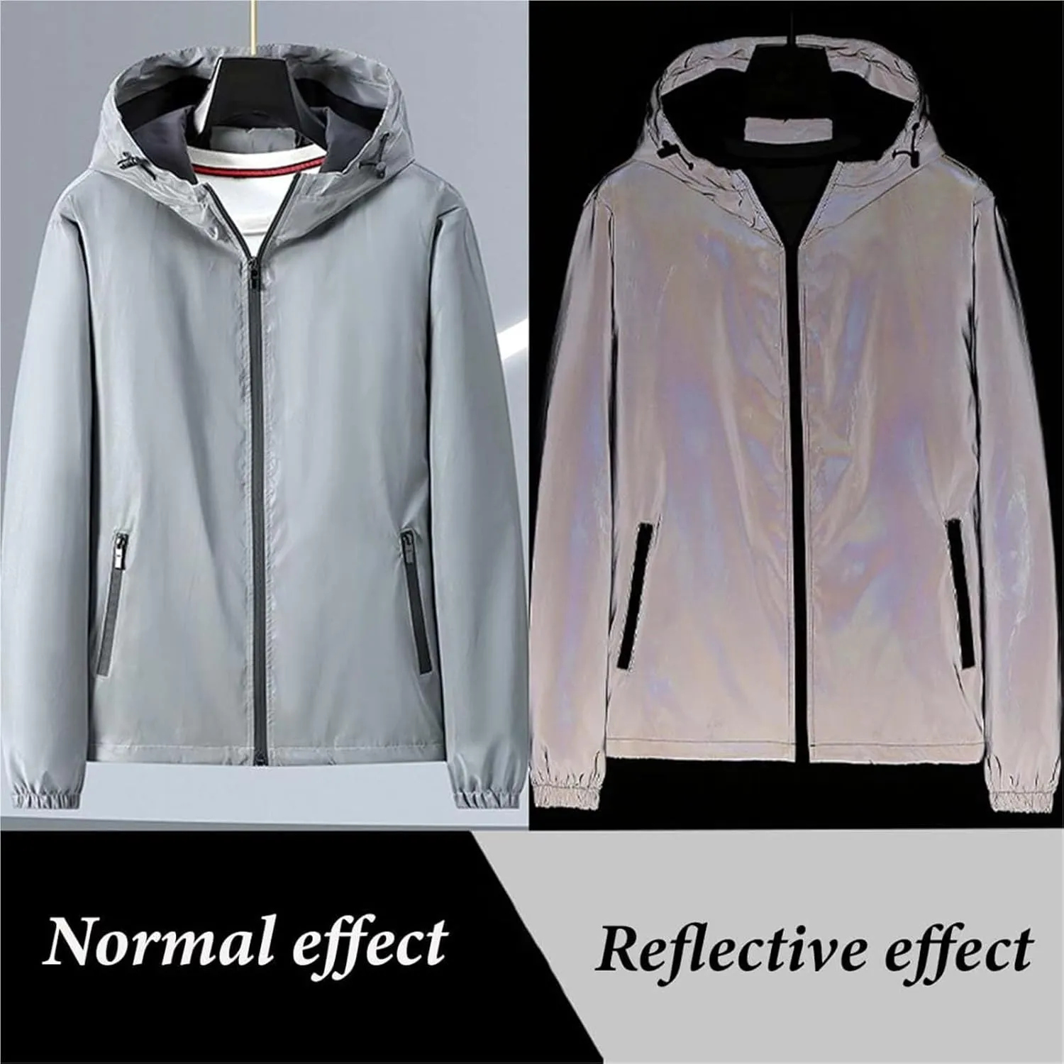 Chromashift Reflective Windbreaker for Men  Color-Shifting, Waterproof, Windproof, Lightweight Jacket