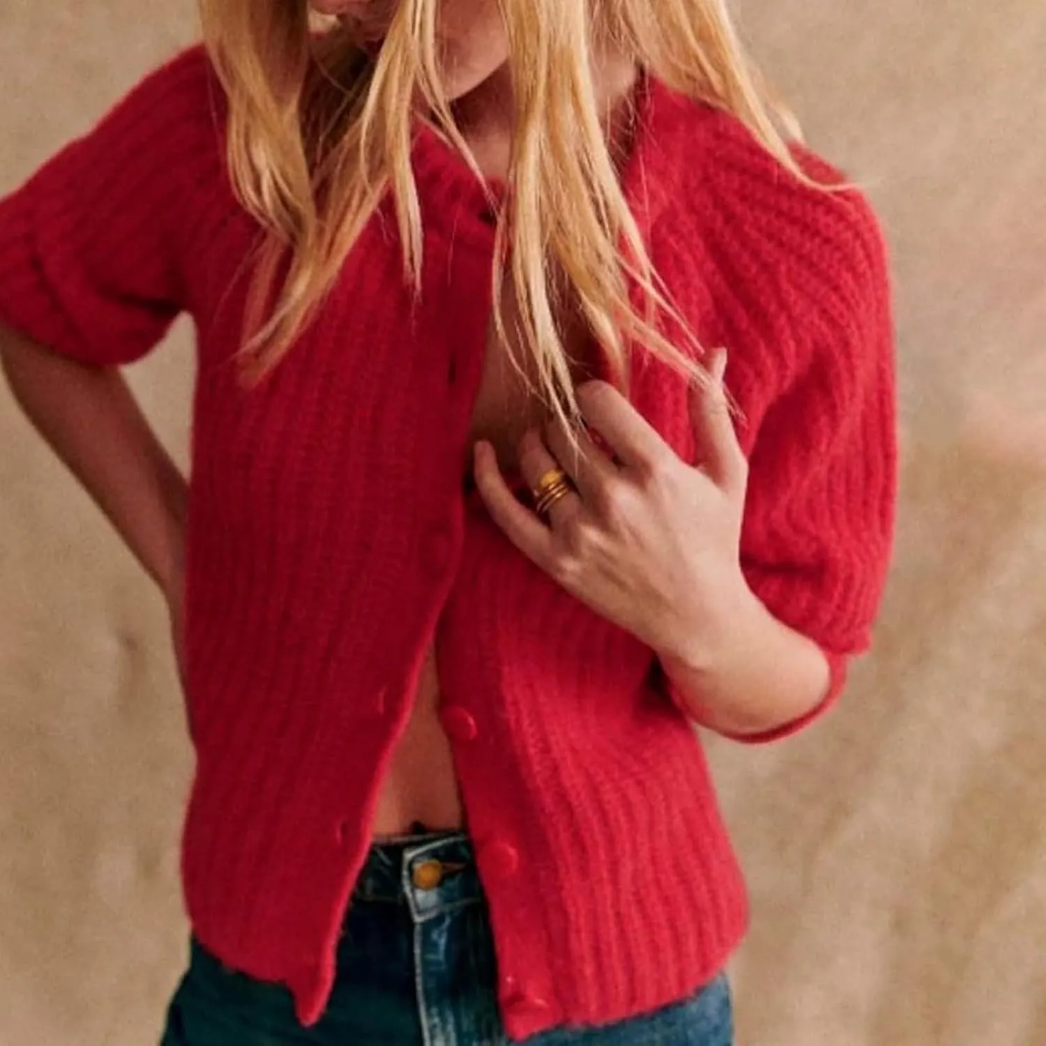 Chunky Sweaters for Women Long Lantern Sleeve Cable Knit Cardigans Sweater Button Down Slouchy Sweaters Outerwear