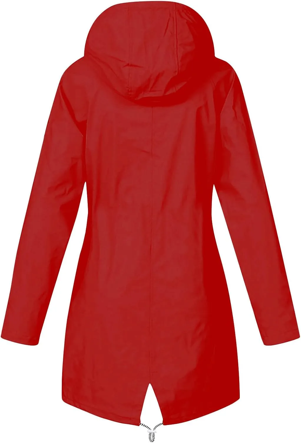 Coat for Women Winter, Women Solid Rain Jacket Rainwear Outdoor Plus Windproof Hooded Active Windbreaker