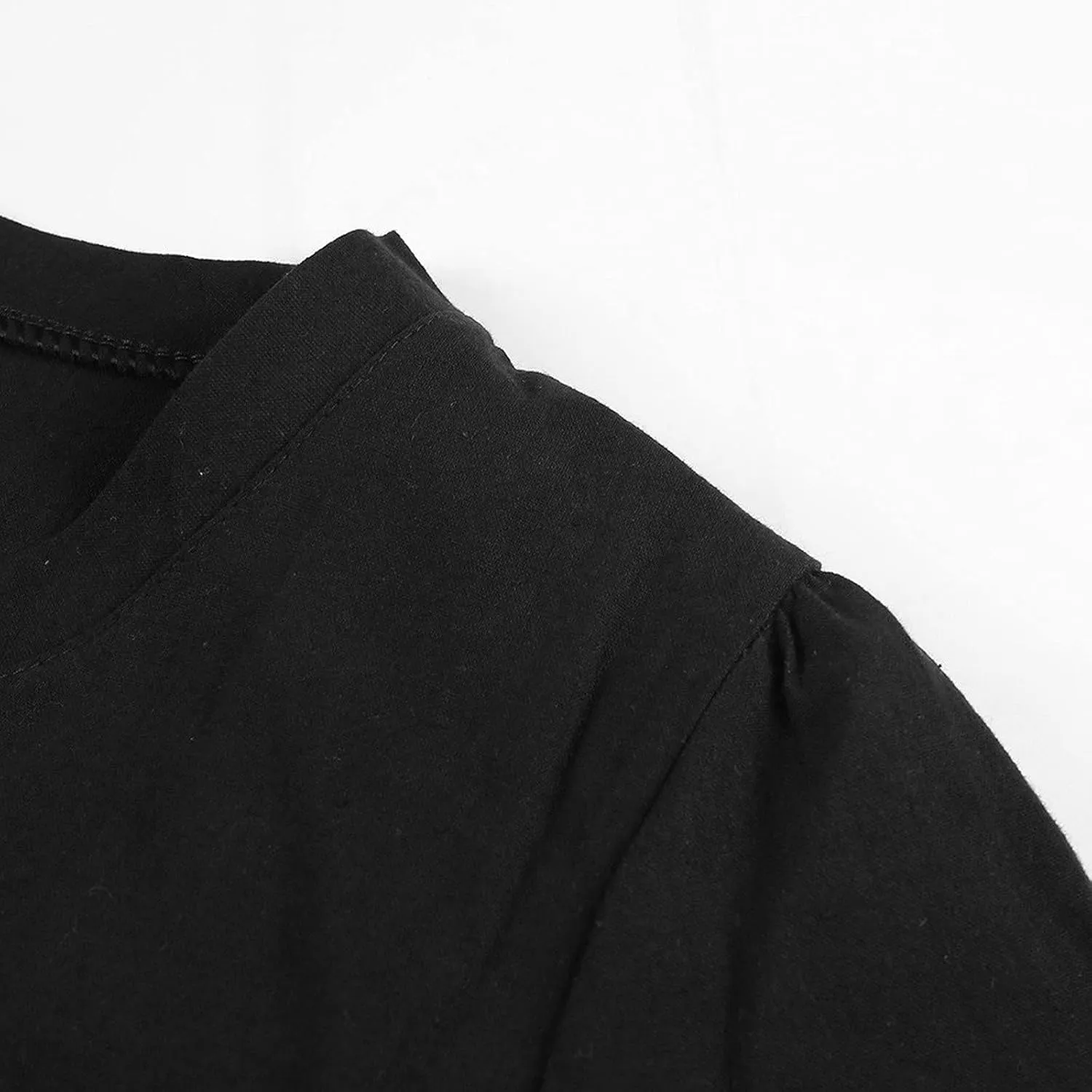 Cotton Linen Dress for Women 2025 Casual Short Sleeve Knee Length Dresses Summer Vacation Fashion Sundresses