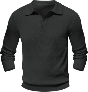 Cotton Long Sleeve Shirt Men Long Sleeved Shirt Mens Polo T Shirts Trucker Shirts for Men Men's Quarter Zip