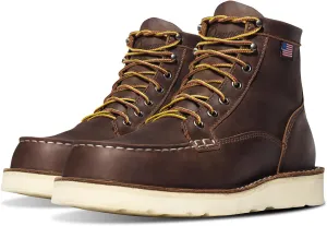Danner 6 Bull Run Moc Toe Work Boots for Men - Oiled Full-Grain Leather Upper with Non Slip Wedge Outsole and 3-Density Cushion Footbed, EH Resistant