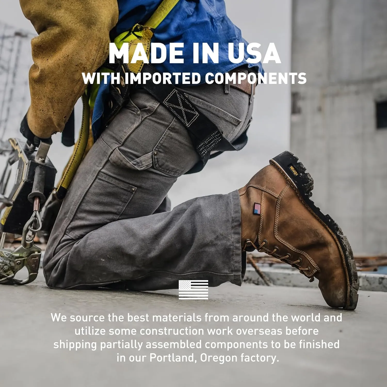 Danner 8 Quarry USA Waterproof Work Boots for Men - Full-Grain Leather with Gore-Tex, 3-Density Cushion Footbed & Traction Heel Outsole, EH Resistant