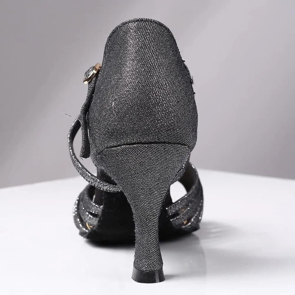 DKZSYIM Women's Latin Dance Shoes Professional Ballroom Salsa Practice Performance Dancing Shoes,Model KC-CL