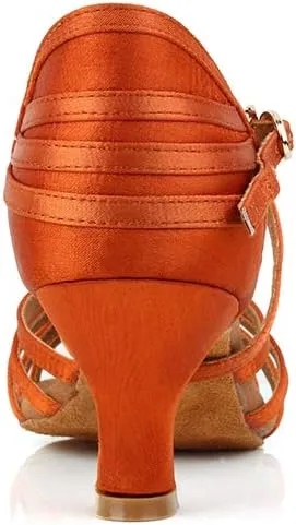 DKZSYIM Women's Latin Dance Shoes Tango Wedding Salsa Ballroom Performance Shoes,Model WX2324