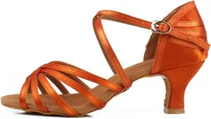 DKZSYIM Women's Latin Dance Shoes Tango Wedding Salsa Ballroom Performance Shoes,Model WX2324