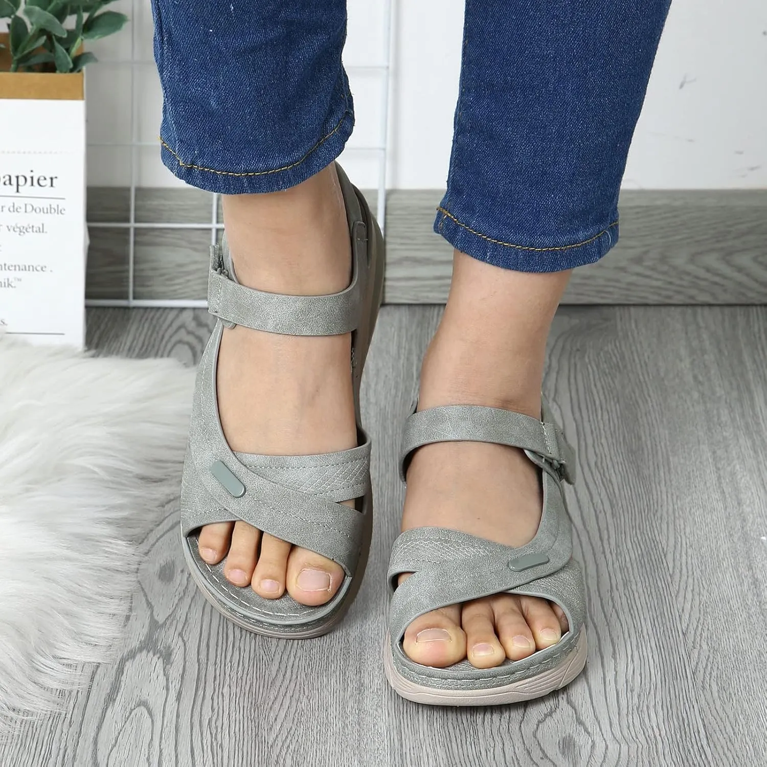 Dress Sandals for Women 2025 Fashion Platform Wedge Casual Sandal Breathable Athletic Sport Sandals Arch Support