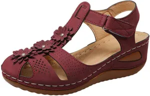 Eduavar Shoes for Women Sandals Dressy, Sandals for Women Casual Summer Close Toed Sandals Ankle Strap Wedge Sandals Shoes