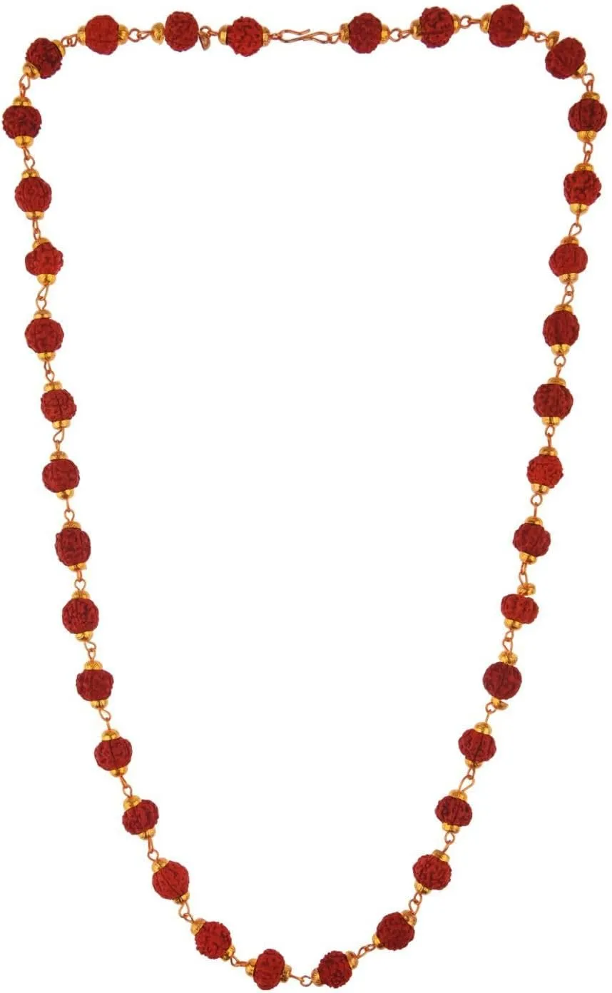 Efulgenz Rudraksha Necklace Handmade Jewelry Hindu Religious Spiritual Indian Jewelry Beaded Necklace for Women