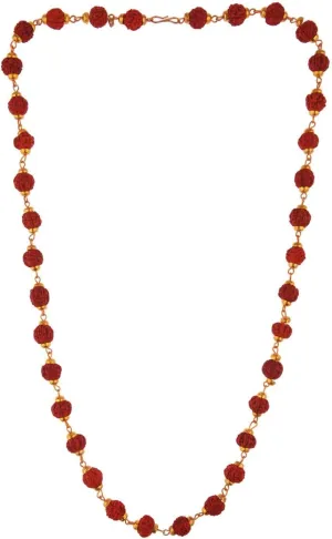 Efulgenz Rudraksha Necklace Handmade Jewelry Hindu Religious Spiritual Indian Jewelry Beaded Necklace for Women