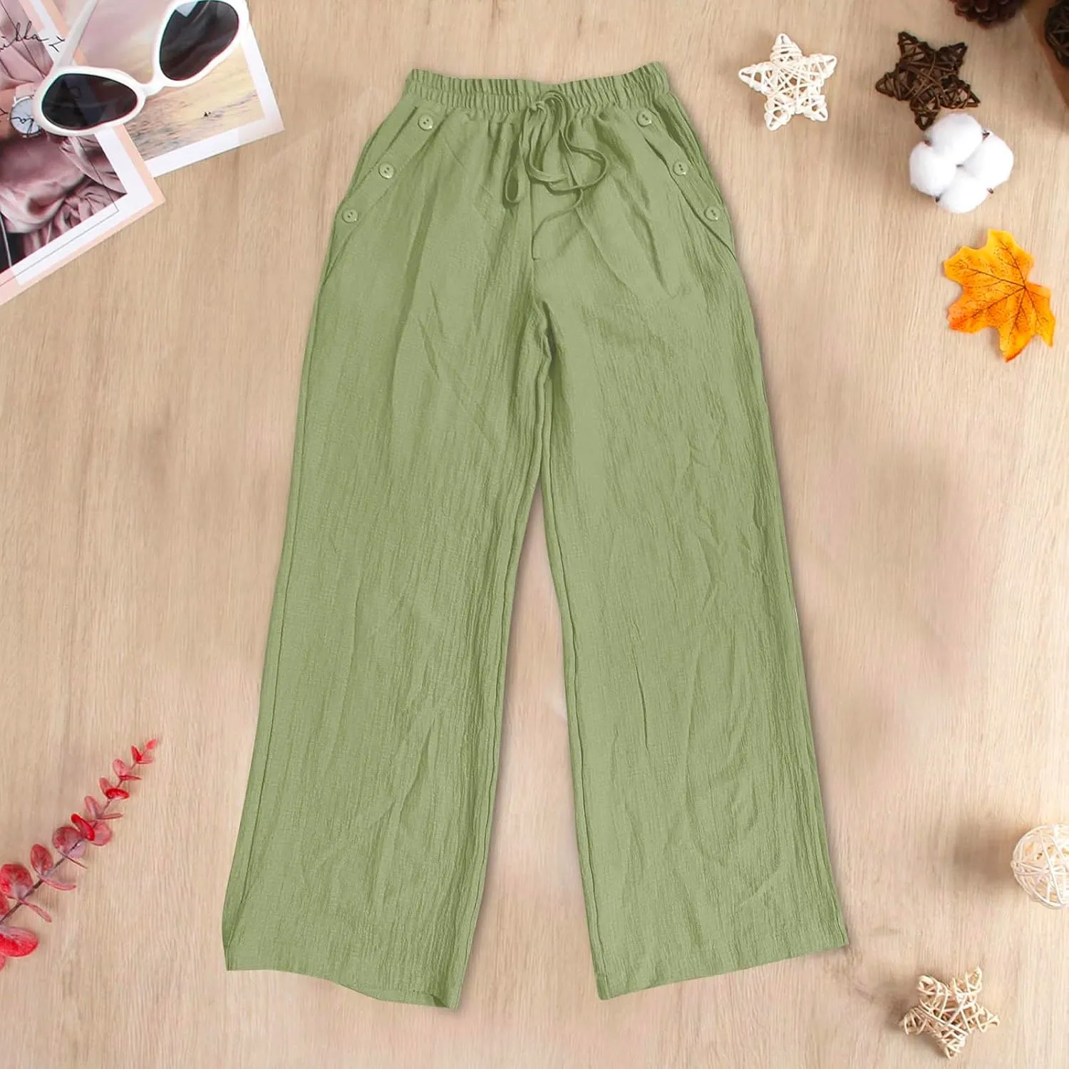 Elastic High Waisted Loose Pants Woman Relaxed Fit Baggy Clothes Black Demin Pants High Women Cargo Pants with