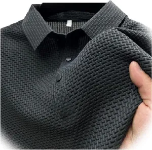 Elavure - The Prestigio Polo Shirt, Men's Short Sleeve Solid Stretch Pique Polo Shirt Quick Dry Casual Workout Tshirt