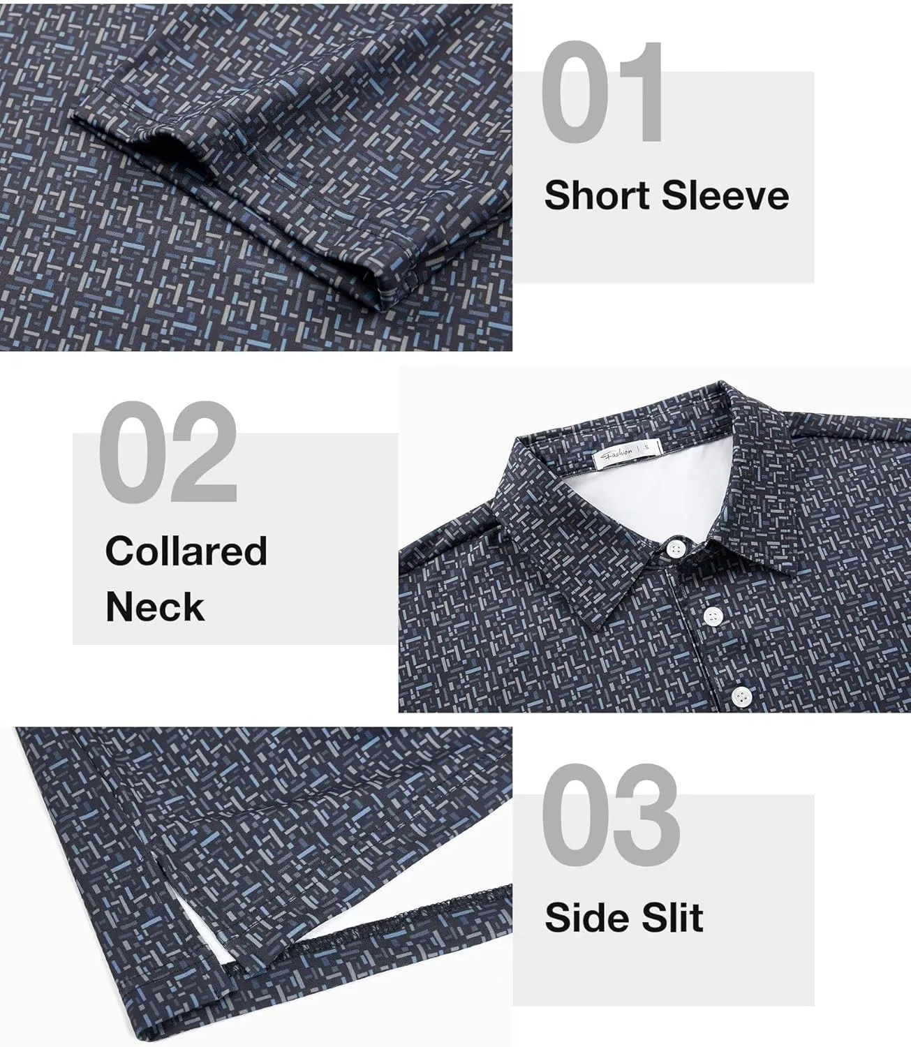 ELETOP Mens Golf Polo Shirts Moisture Wicking Quick Dry Short Sleeve Polo Casual Fashion Golf Shirt for Men