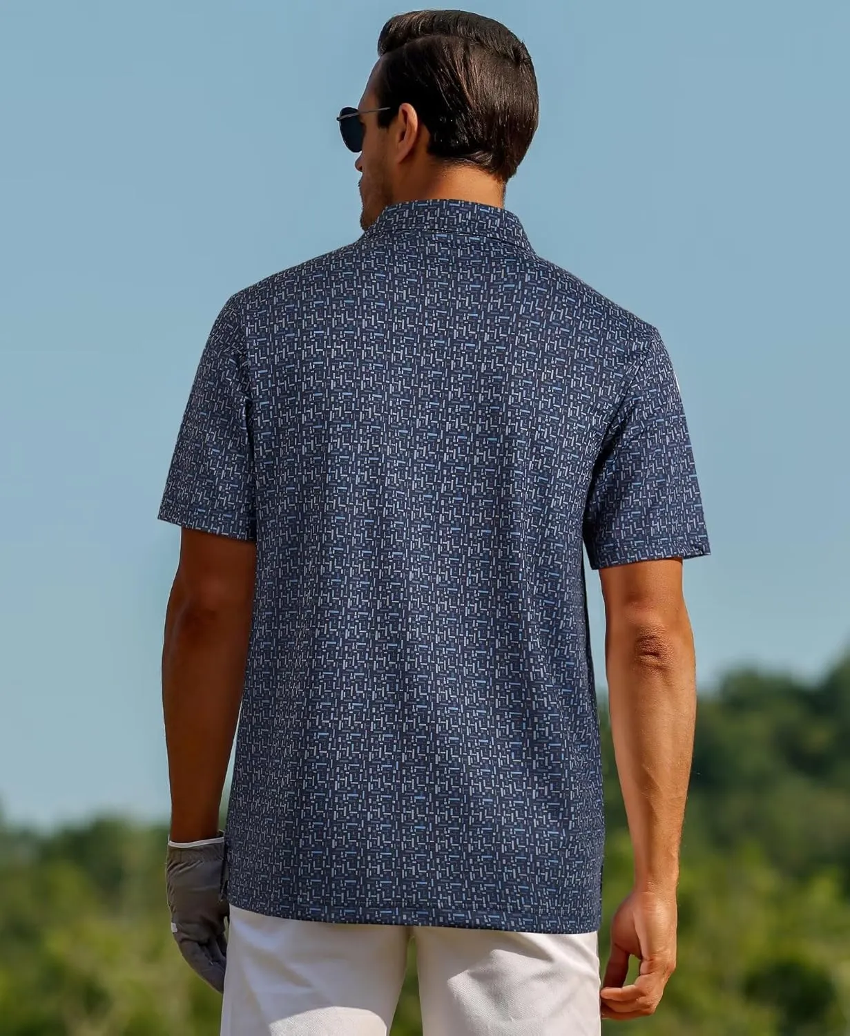 ELETOP Mens Golf Polo Shirts Moisture Wicking Quick Dry Short Sleeve Polo Casual Fashion Golf Shirt for Men