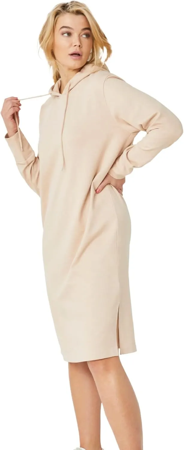 ellos Plus Size French Terry Hooded Sweatshirt Dress