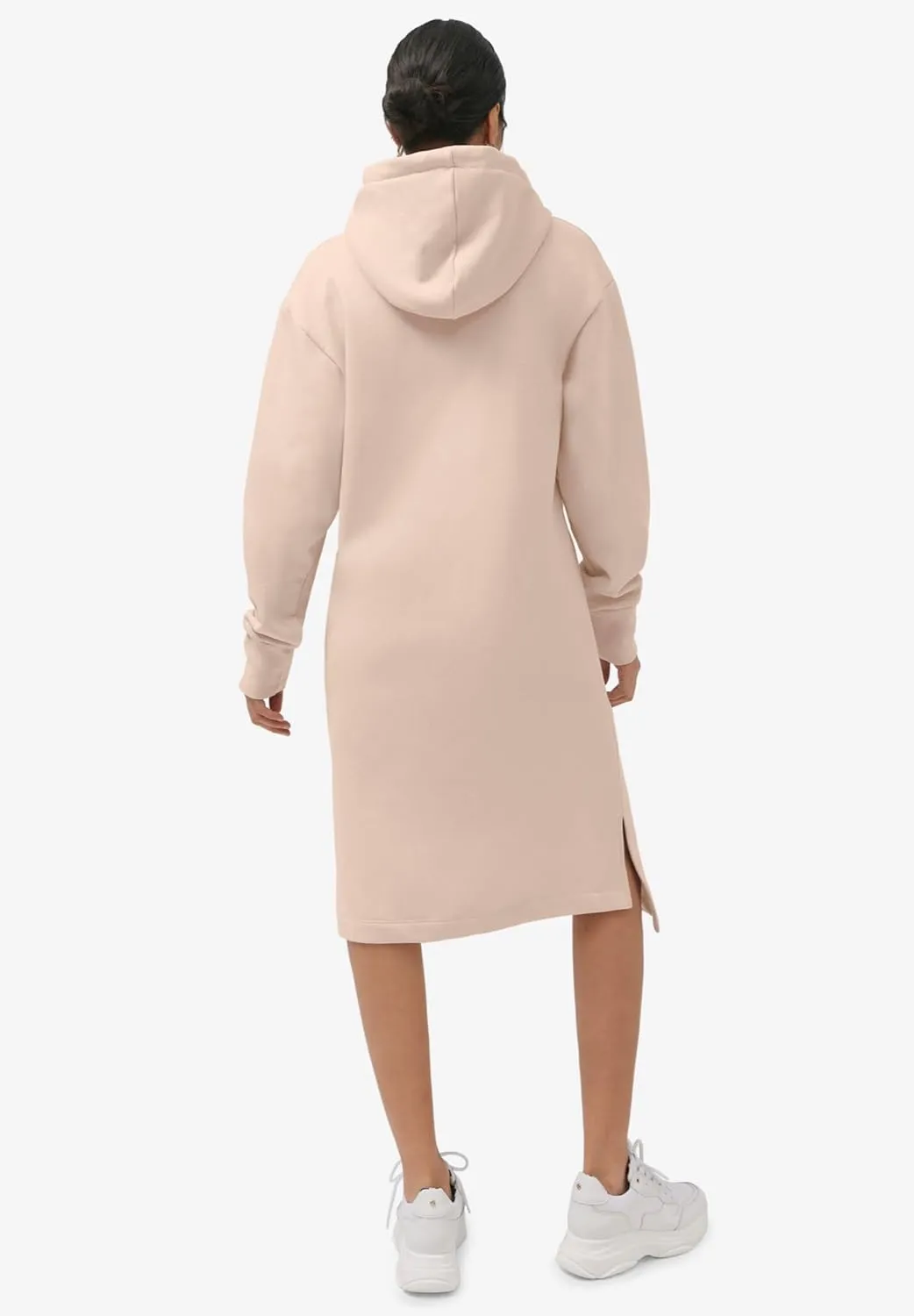 ellos Plus Size French Terry Hooded Sweatshirt Dress